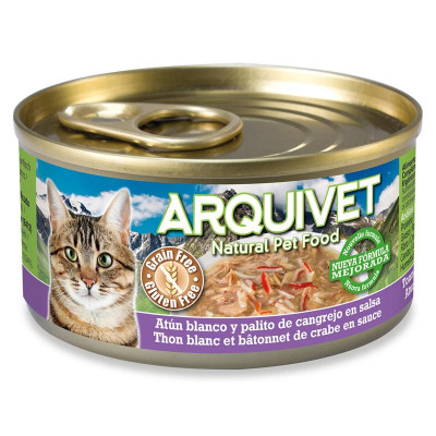 Arquivet Puszka dla kota o smaku białego tuńczyka i paluszków krabowych 80 g